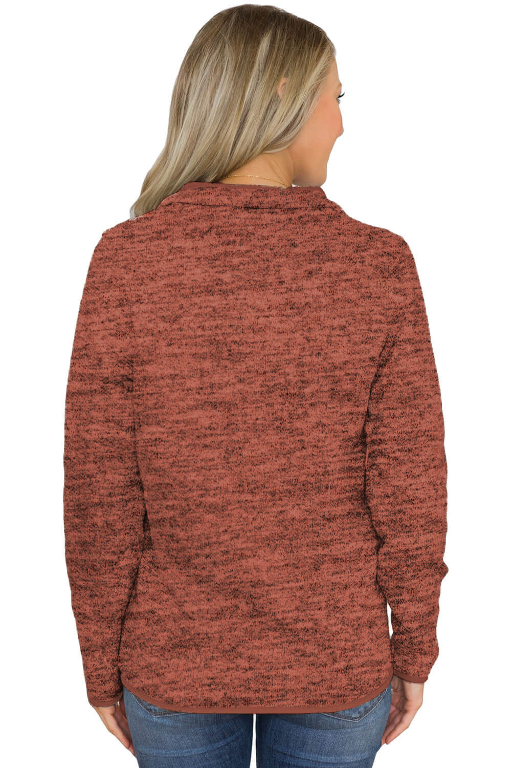 Sweat-shirt à fermeture éclair quart de tour 