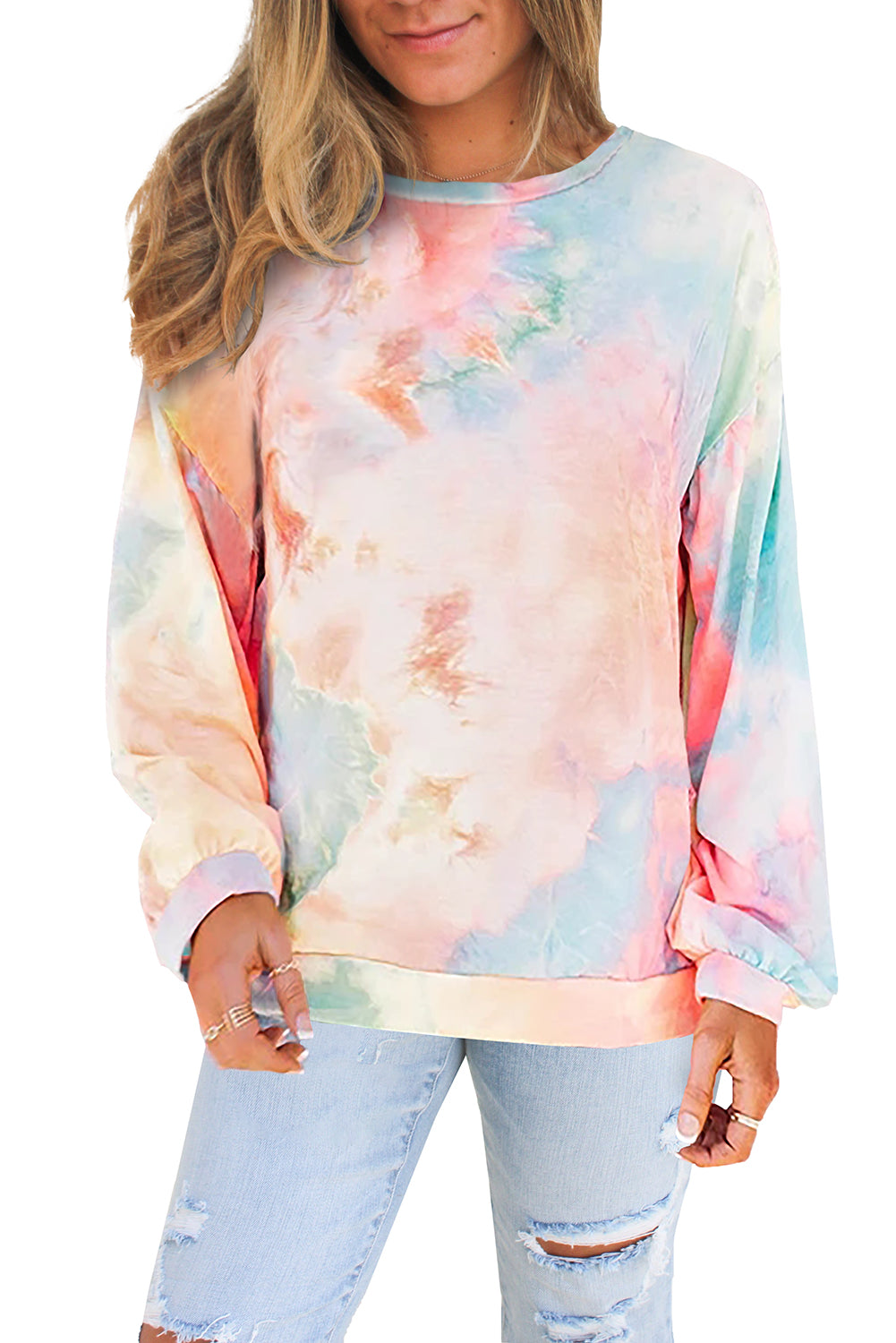 Sweat-shirt en tricot tie-dye 