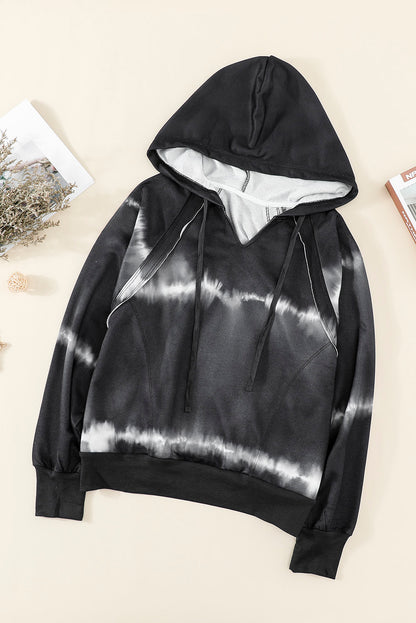 Sudadera tie-dye con bolsillo en algodón