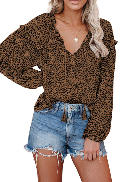 Chemisier à volants imprimé Sainte-Hélène