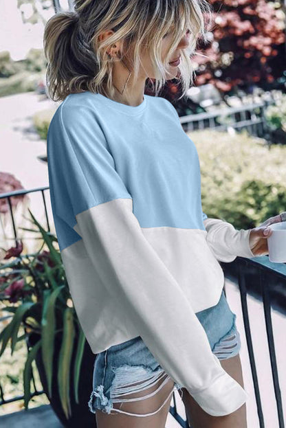Patchwork Dropped Shoulder Sweatshirt