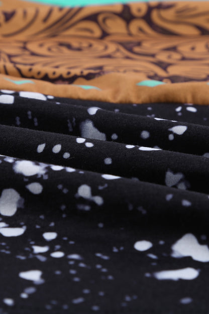 Camiseta tie-dye Buckstitch Green Color-block