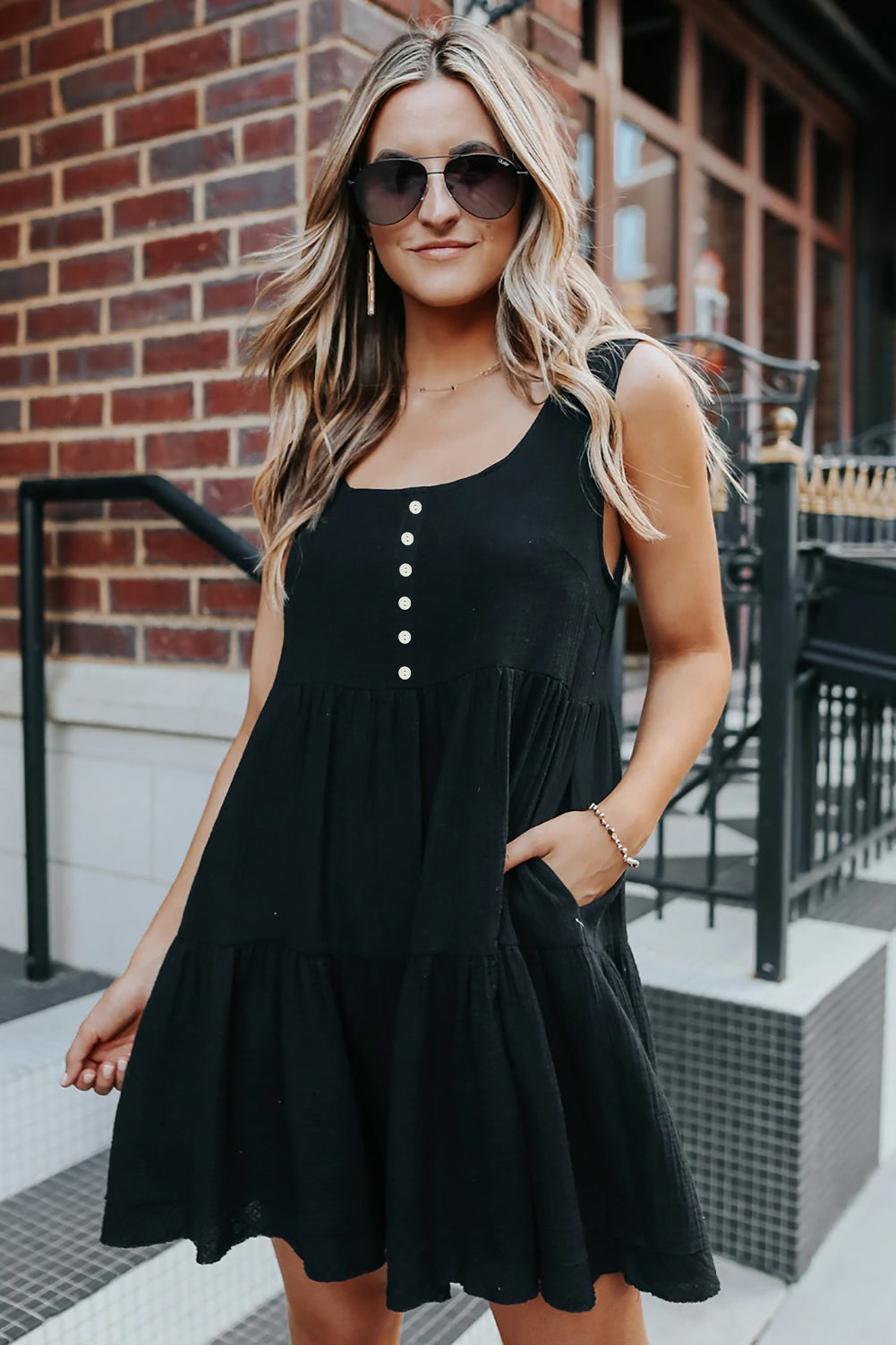 Tiered Ruffled Mini Dress