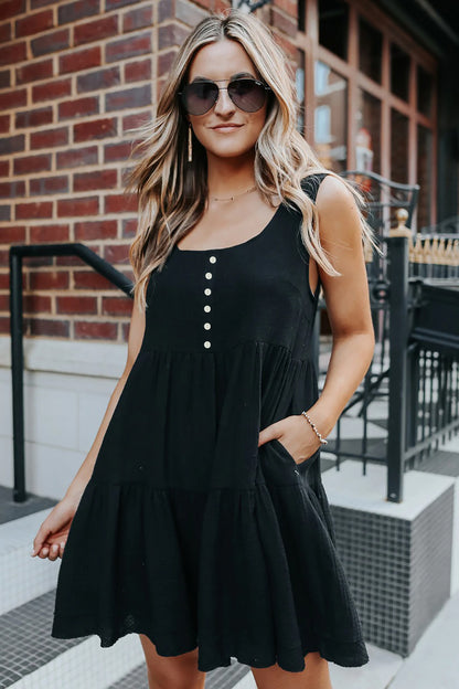 Tiered Ruffled Mini Dress