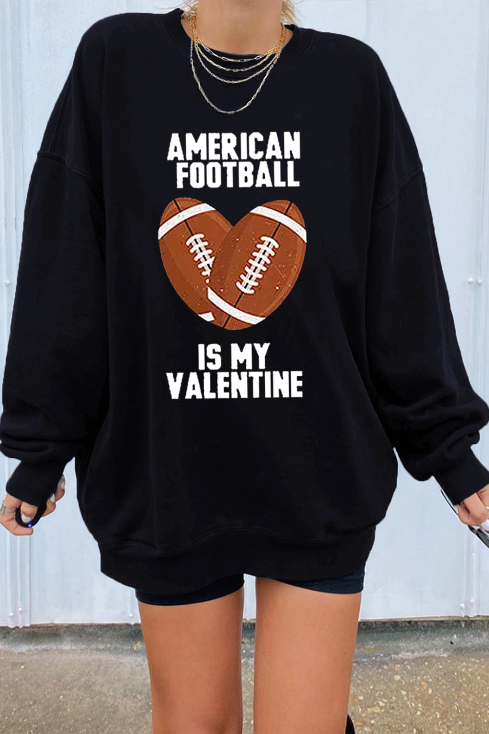 Dark Blue Oversized Solid Drop Shoulder Sweatshirt