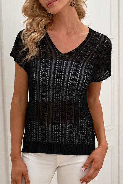 Haut en tricot ajouré 