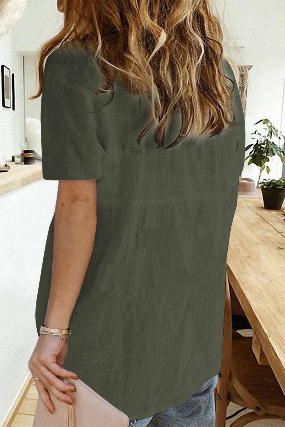 Top de manga corta con textura