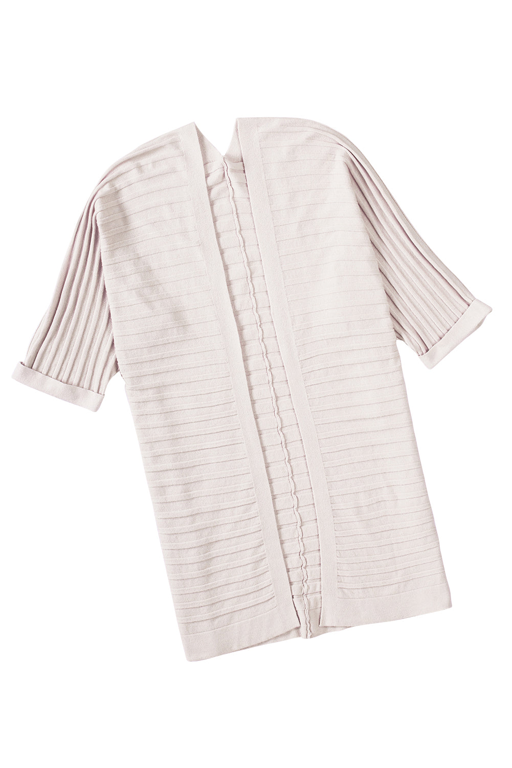 Cárdigan de punto acanalado con frente abierto 