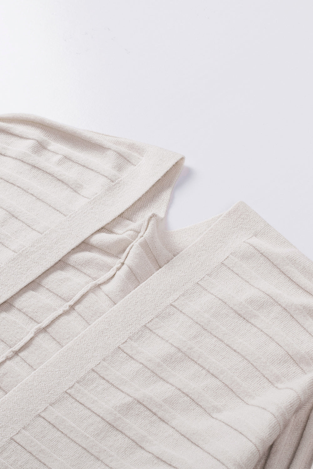 Cárdigan de punto acanalado con frente abierto 