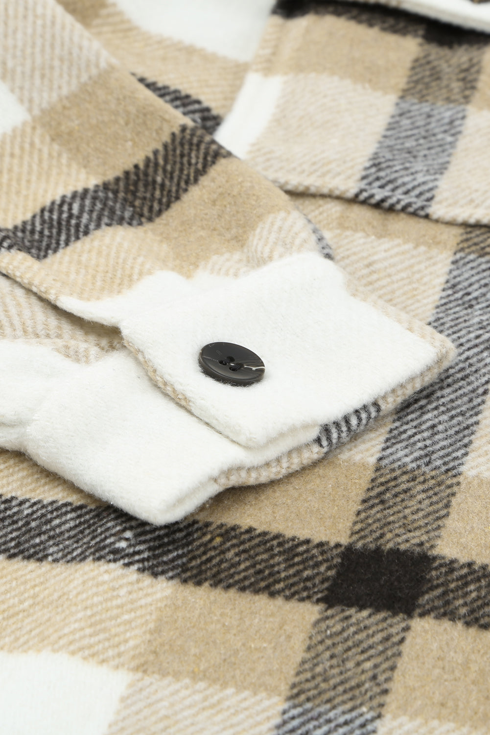 Veste à carreaux avec poche pour femme