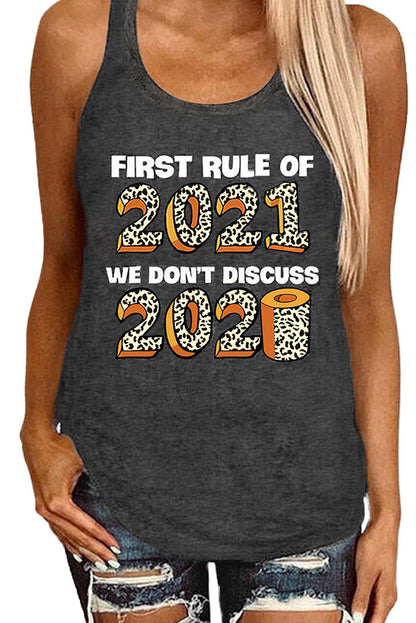 Chaleco gris con estampado de eslogan