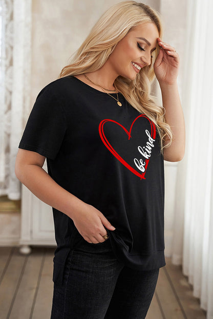 T-shirt ras du cou grande taille à imprimé léopard et éclairs