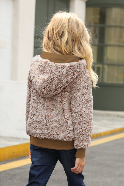 Girls' Faux Fur Bomber Jacket