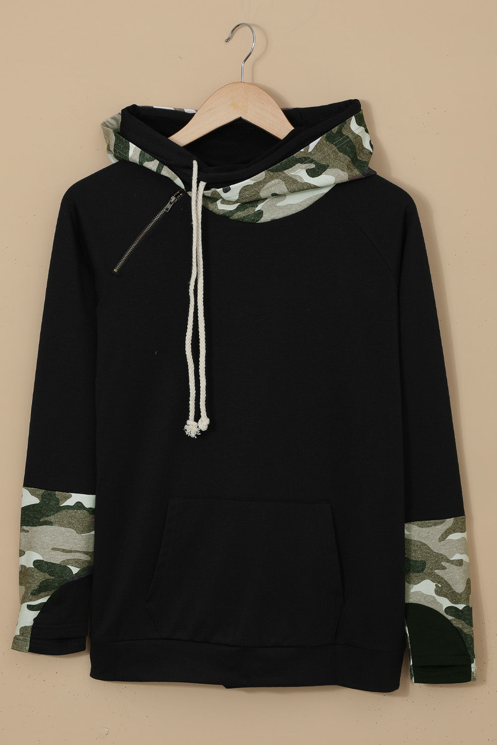 Sweat à capuche avec trou pour le pouce Double Hoods