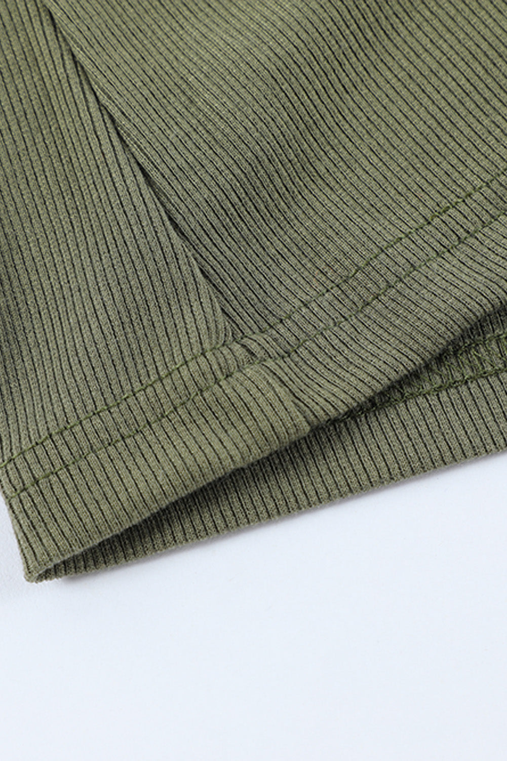 U Neck Button Knit Long Sleeve Top