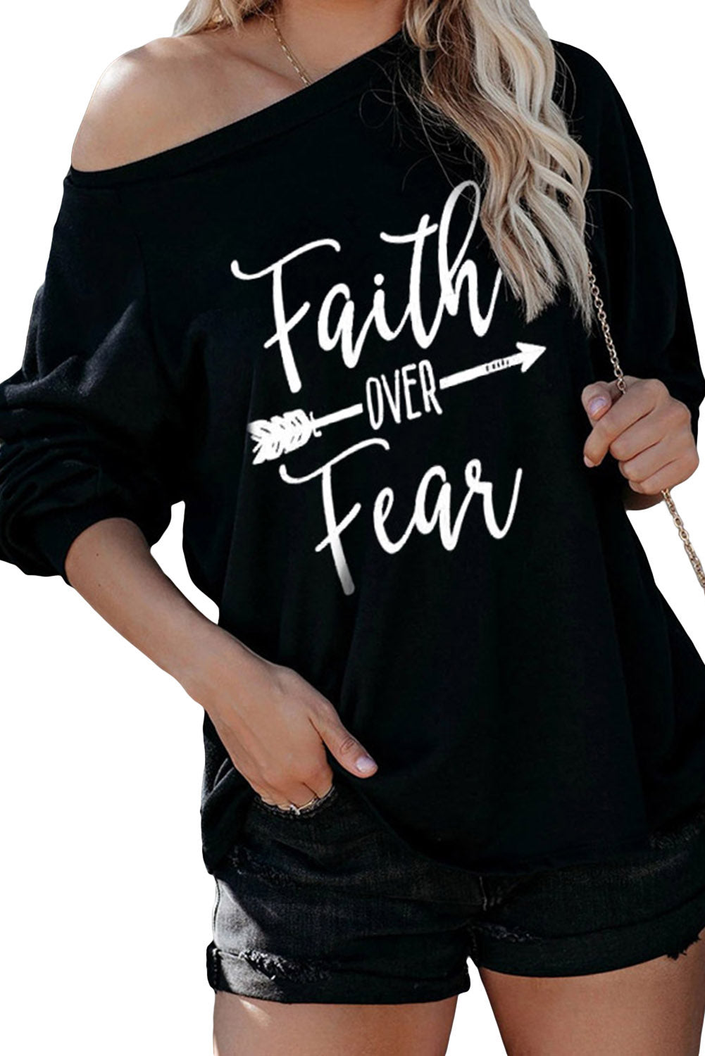 Camisa Faith OVER Fear Rose