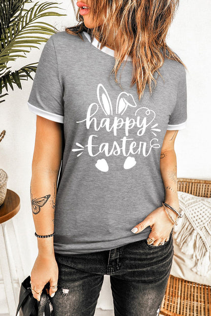 Top de manga corta con cuello redondo