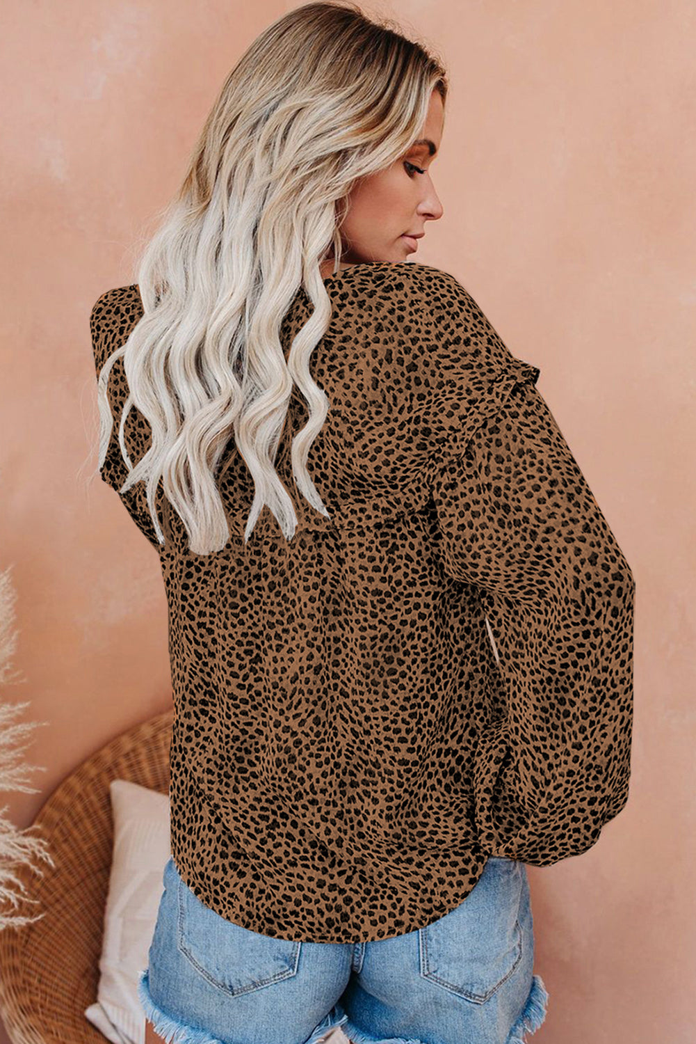 Chemisier à volants imprimé Sainte-Hélène