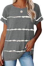 Stripe Print Loose T-shirt