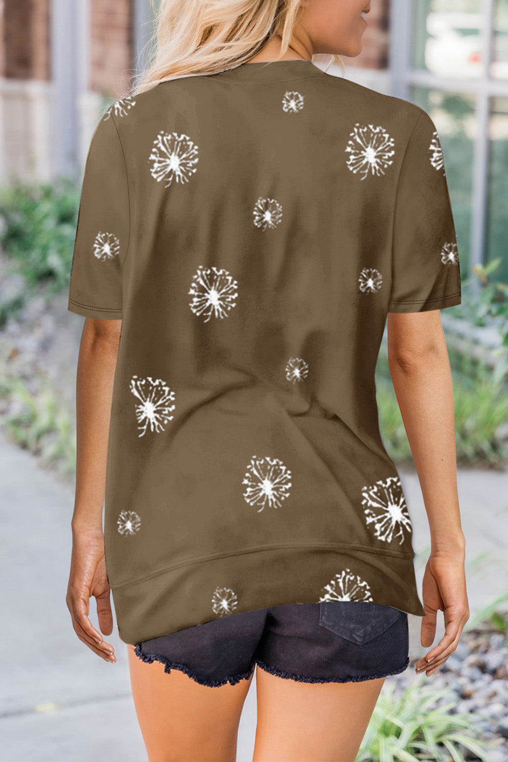 T-shirt ras du cou à imprimé étoiles