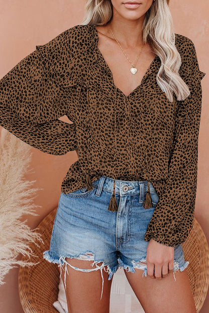 Chemisier à volants imprimé Sainte-Hélène