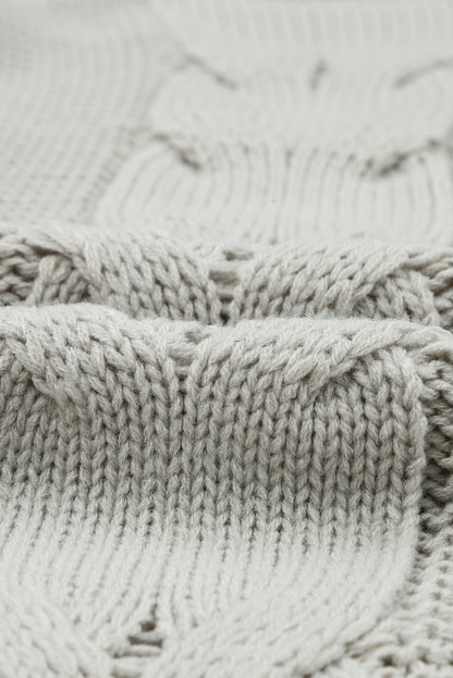 Twist Fringe Casual High Neck Sweater Dress