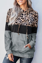 Leopard Tie Dye Colorblock Hoodie