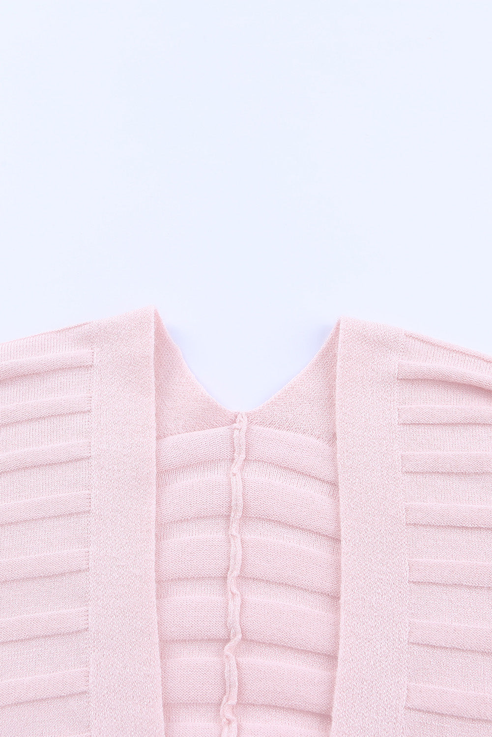 Cárdigan de punto acanalado con frente abierto 