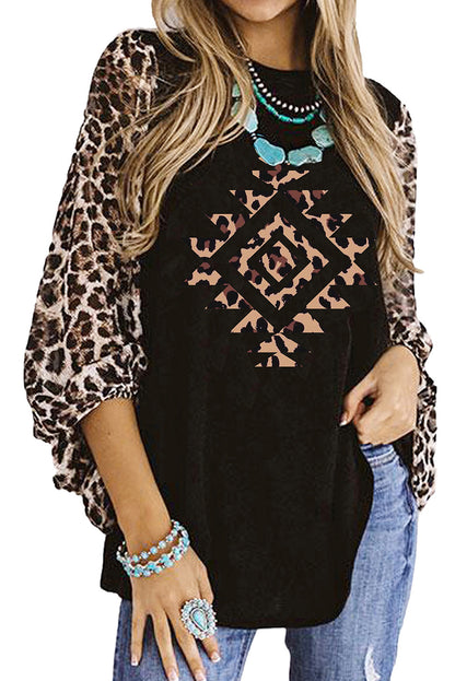 Top recto con estampado de leopardo Sweet Spot