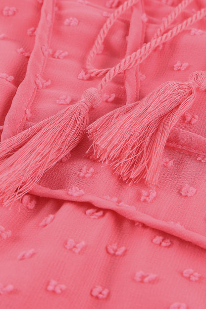 Swiss Dot Tiered Babydoll Mini Dress