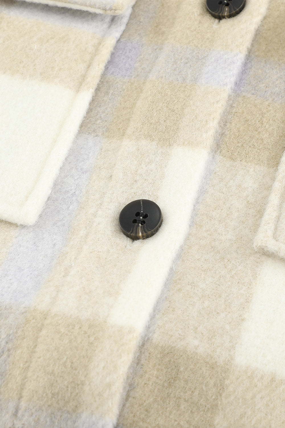 Veste à carreaux avec poche pour femme