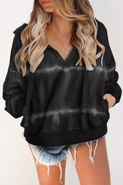 Sudadera tie-dye con bolsillo en algodón