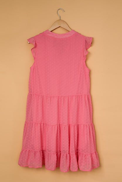 Swiss Dot Tiered Babydoll Mini Dress