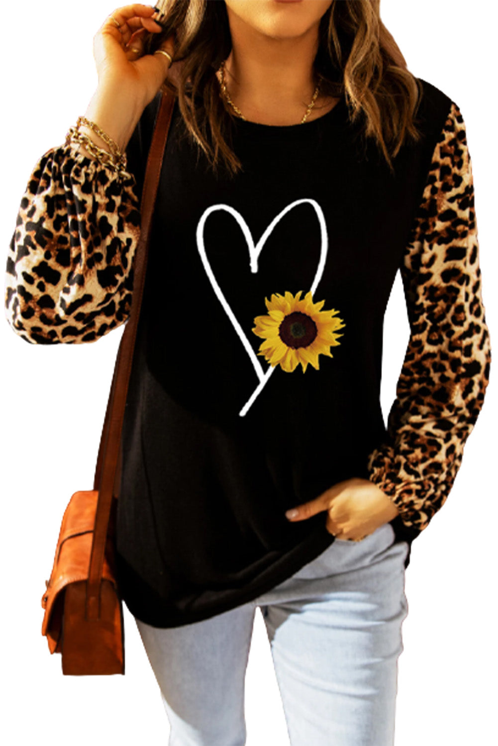 Top recto con estampado de leopardo Sweet Spot