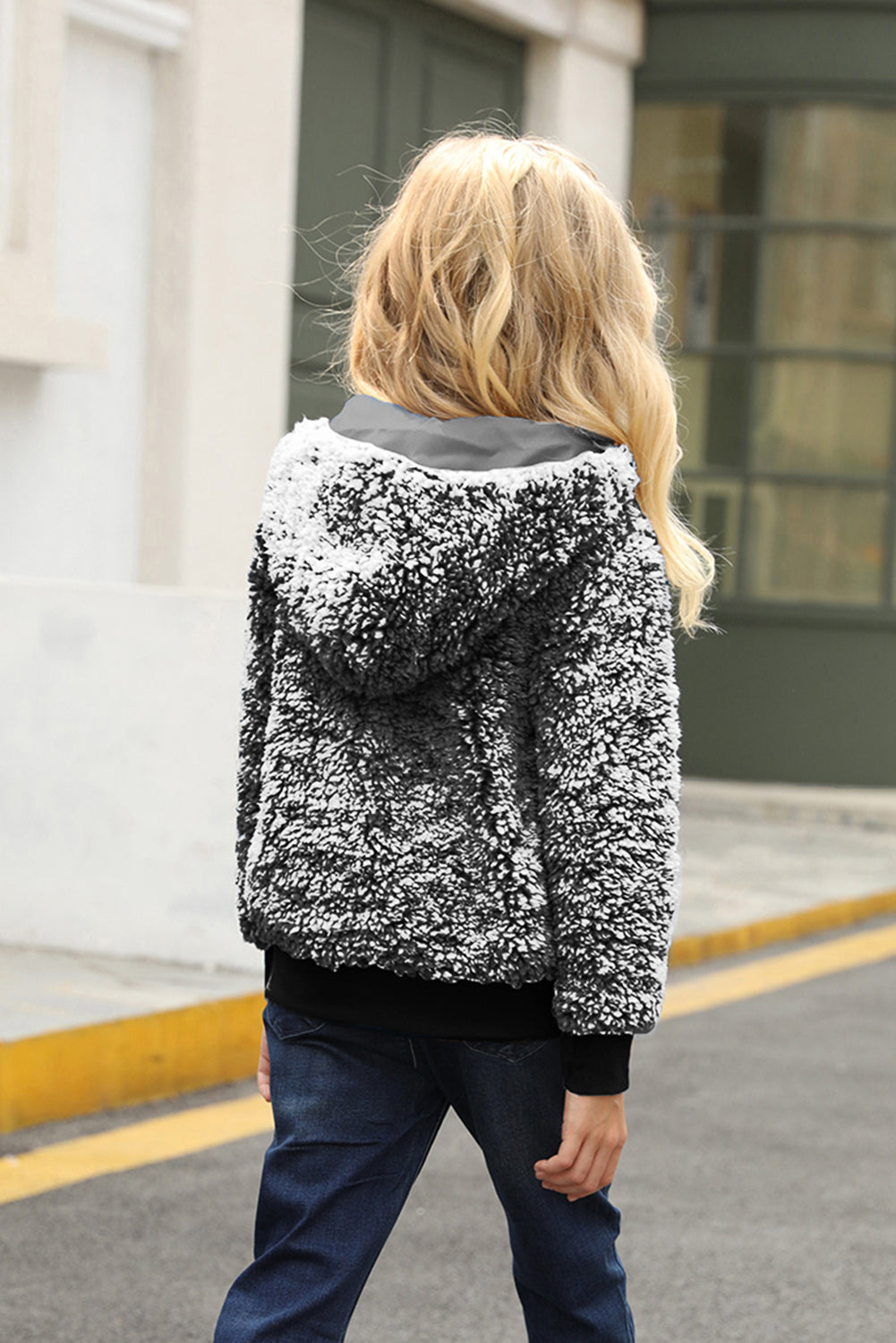 Girls' Faux Fur Bomber Jacket